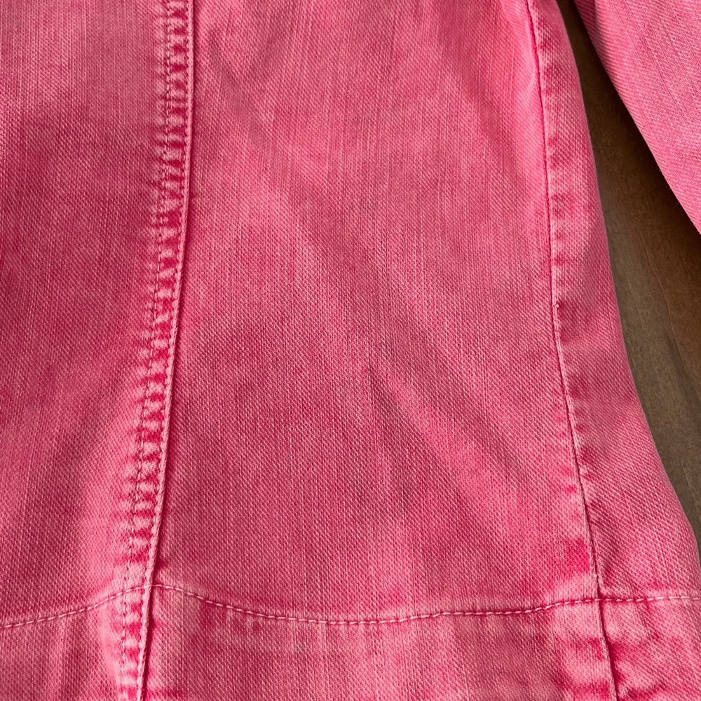 Distressed Faded Red Jean Jacket - Picture 11 of 11